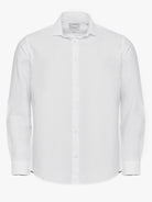 WHITE COTTON SHIRT LONG SLEEVE REGULAR FIT MARK BELLUCCI