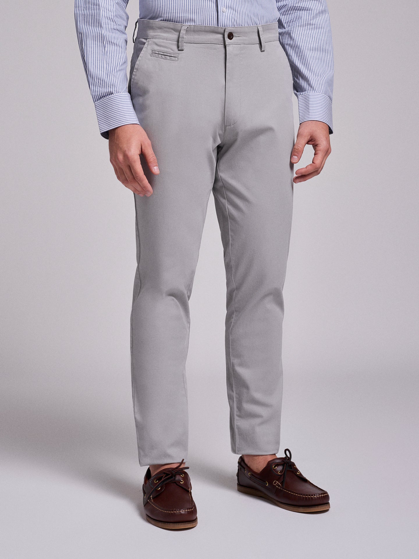 GRAY COTTON SLIM FIT MR. BLUE