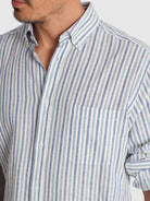 LONG SLEEVE GREEN SHIRT REGULAR FIT MR. BLUE