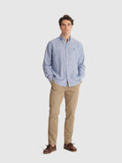 CAMISA MR AZUL MANGA LARGA REGULAR FIT. AZUL