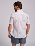 CAMISA LINO VERDE MANGA CORTA REGULAR FIT MR. AZUL