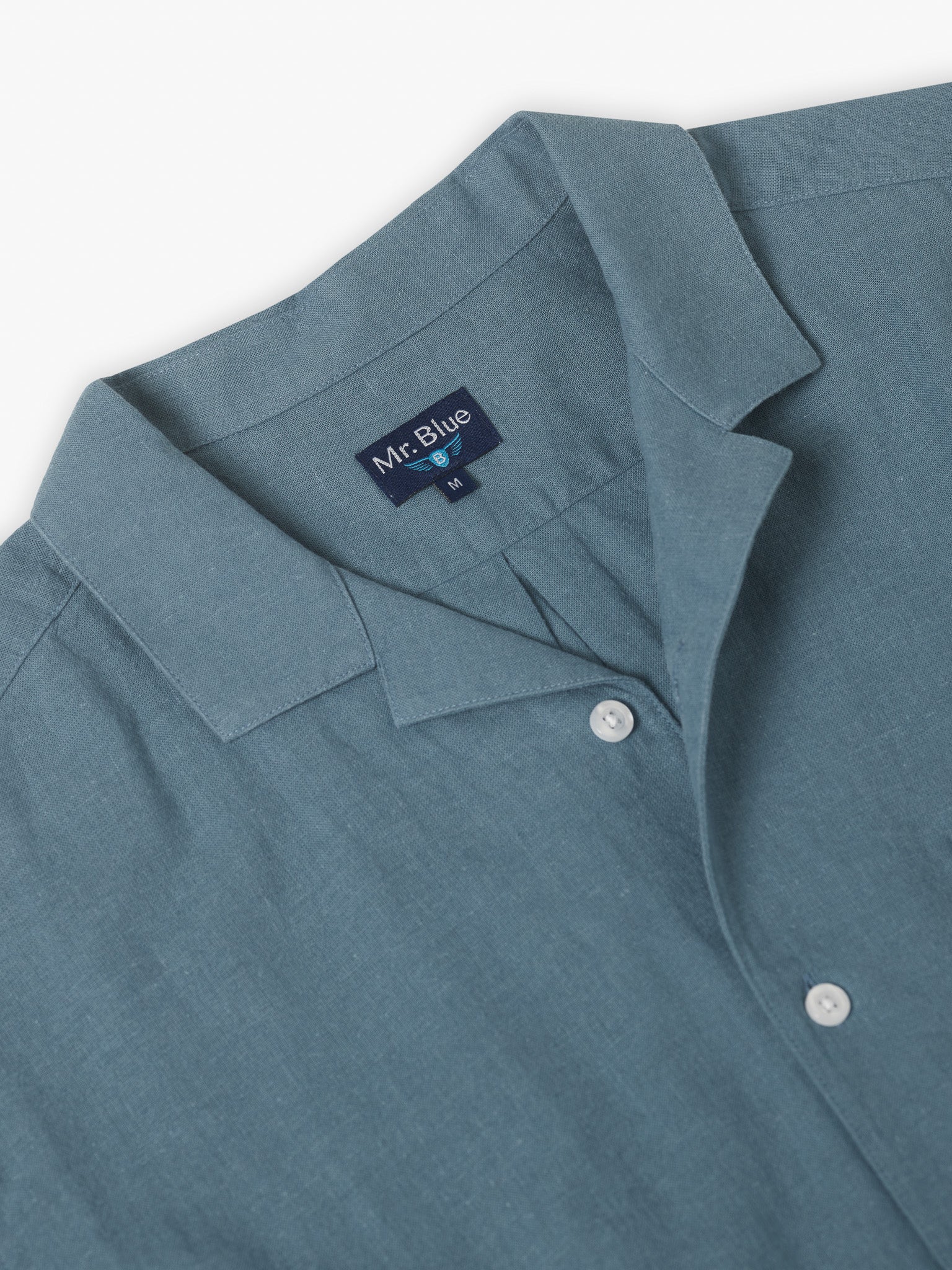 CAMISA AZUL MANGA CURTA REGULAR FIT MR. BLUE