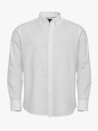 Camisa Regular Fit Lino Blanca Mr. Blue