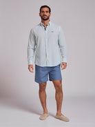 GREEN LINEN SHIRT LONG SLEEVE REGULAR FIT MR. BLUE