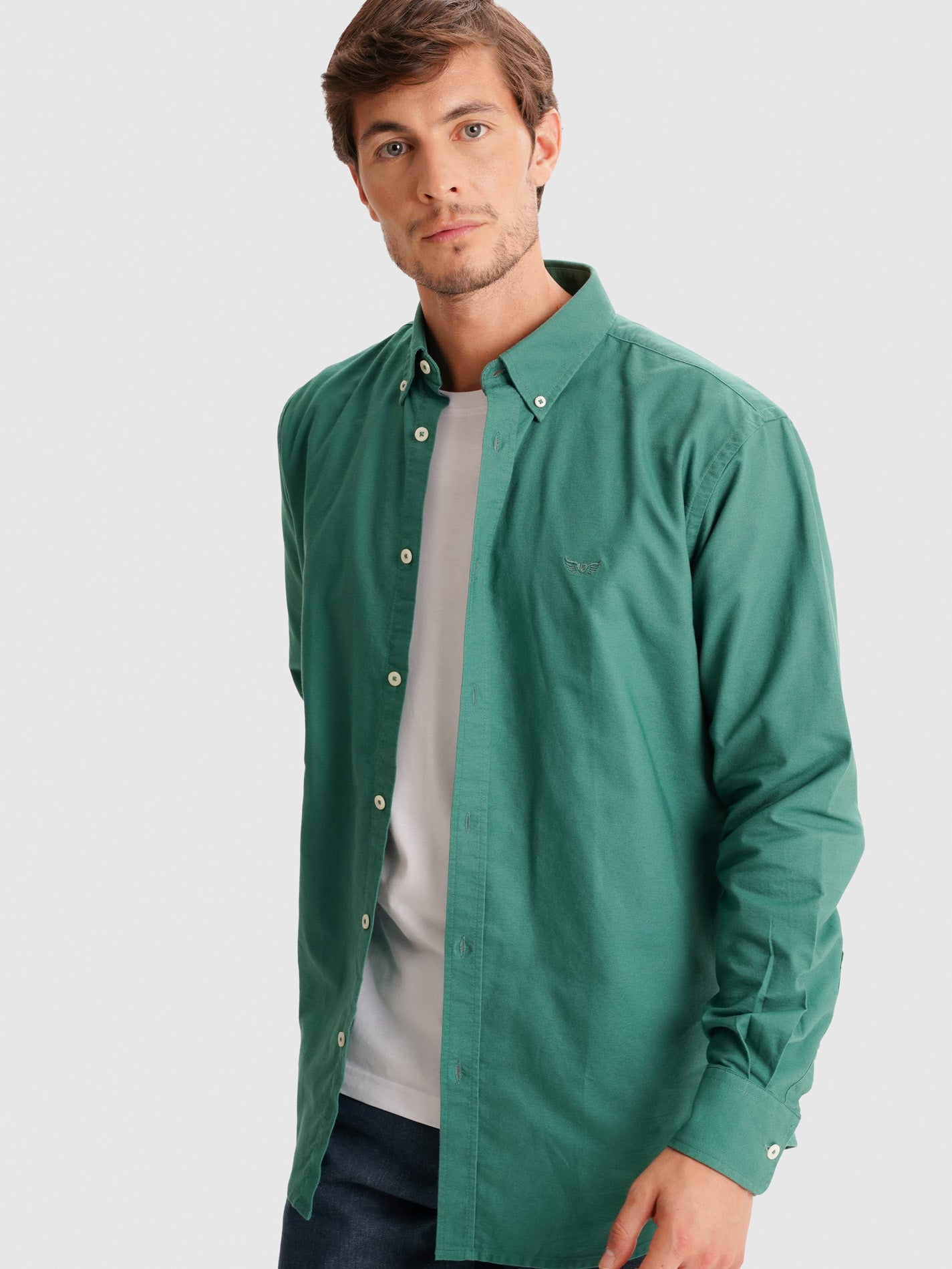 GREEN REGULAR FIT MR SHIRT. BLUE