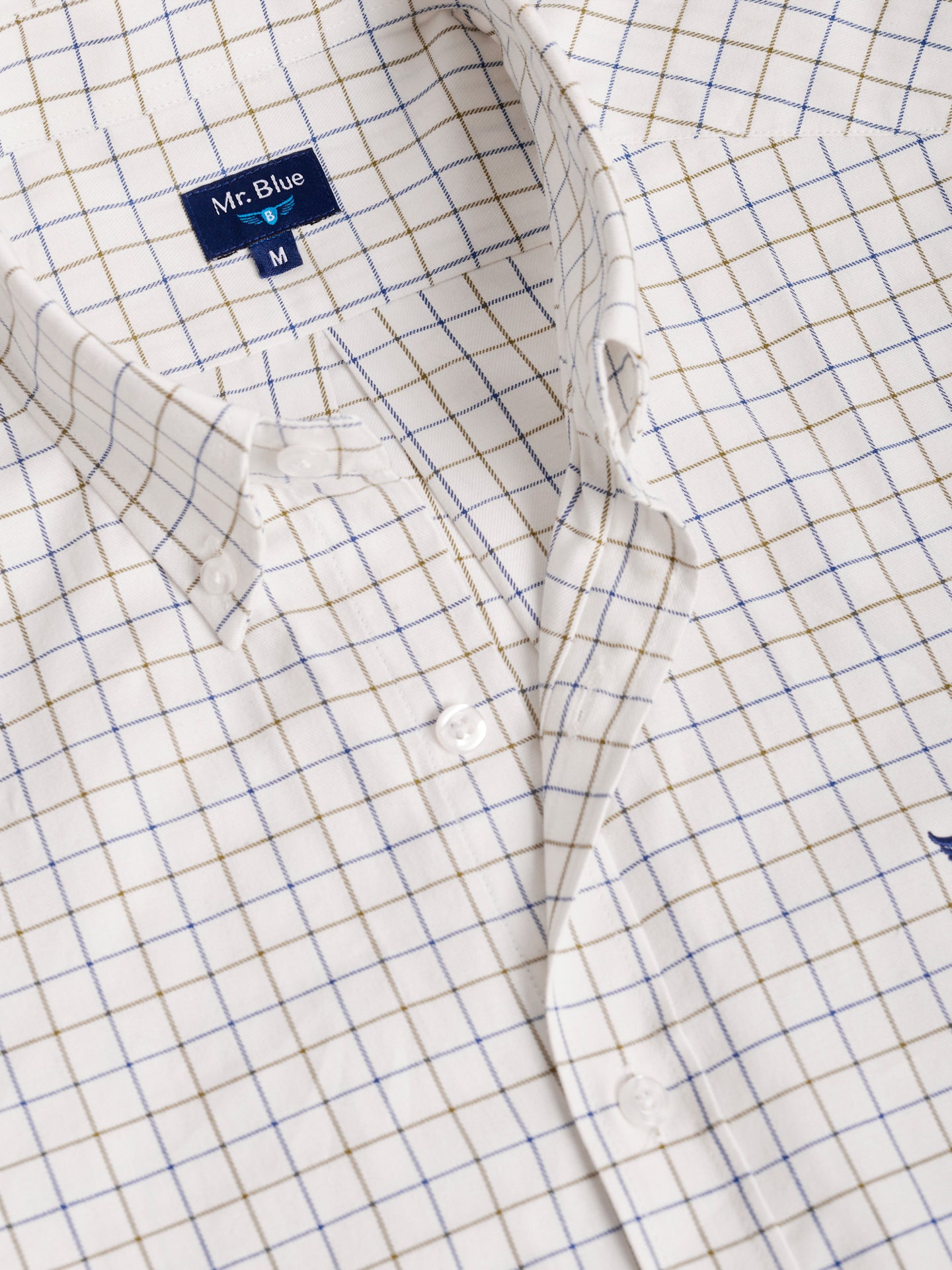 CAMISA MR BLANCA REGULAR FIT. AZUL