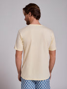CAMISETA DE ALGODÓN AMARILLA MANGA CORTA REGULAR FIT MR. AZUL