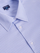 Camisa de corte clásico Fil-a-Fil azul Mr. Blue