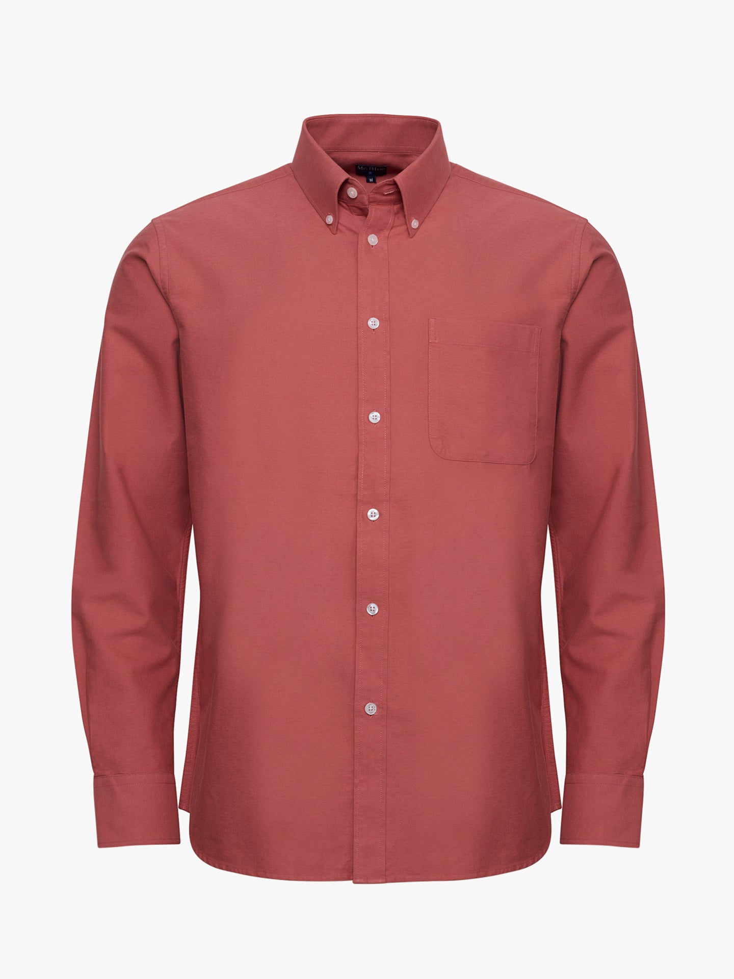 CAMISA ALGODÓN ROJA MANGA LARGA REGULAR FIT MR. AZUL