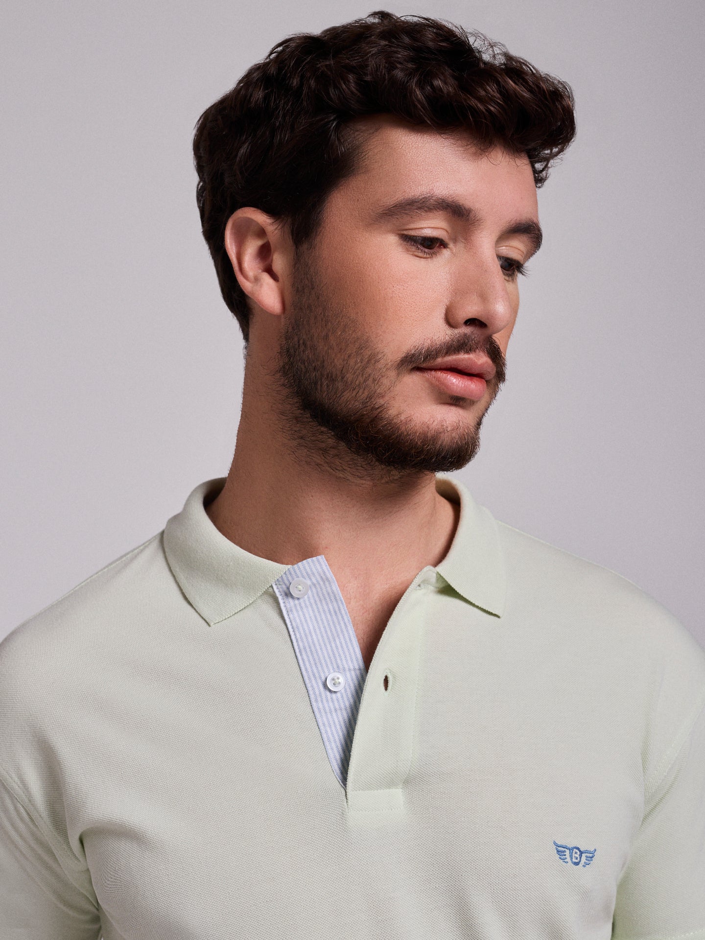 POLO VERDE MANGA CORTA REGULAR FIT MR. AZUL