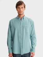 GREEN REGULAR FIT MR SHIRT. BLUE