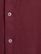 CAMISA LINO BURDEOS MANGA LARGA SASTRERÍA MARK BELLUCCI