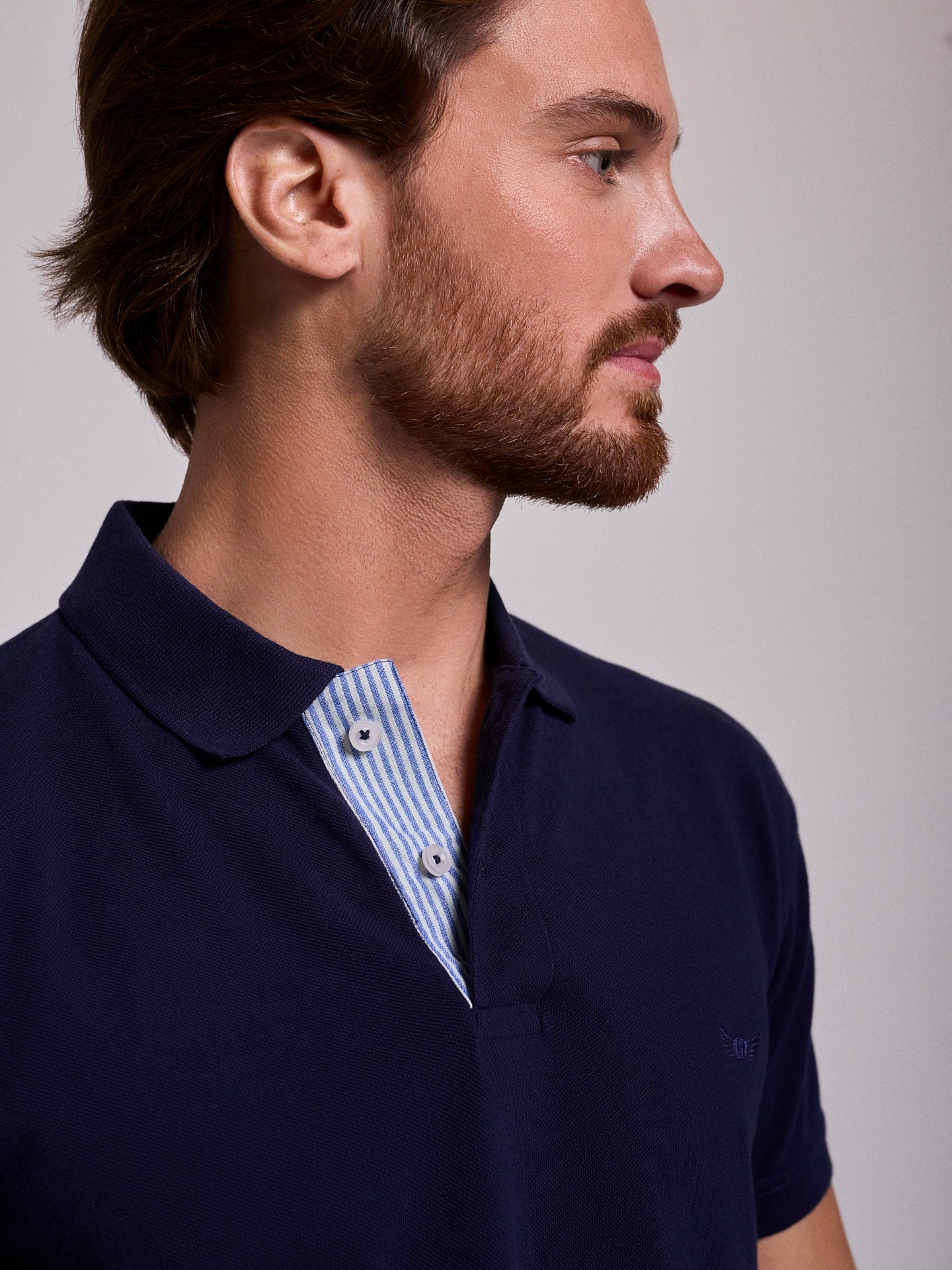 POLO AZUL MANGA CORTA REGULAR FIT MR. AZUL