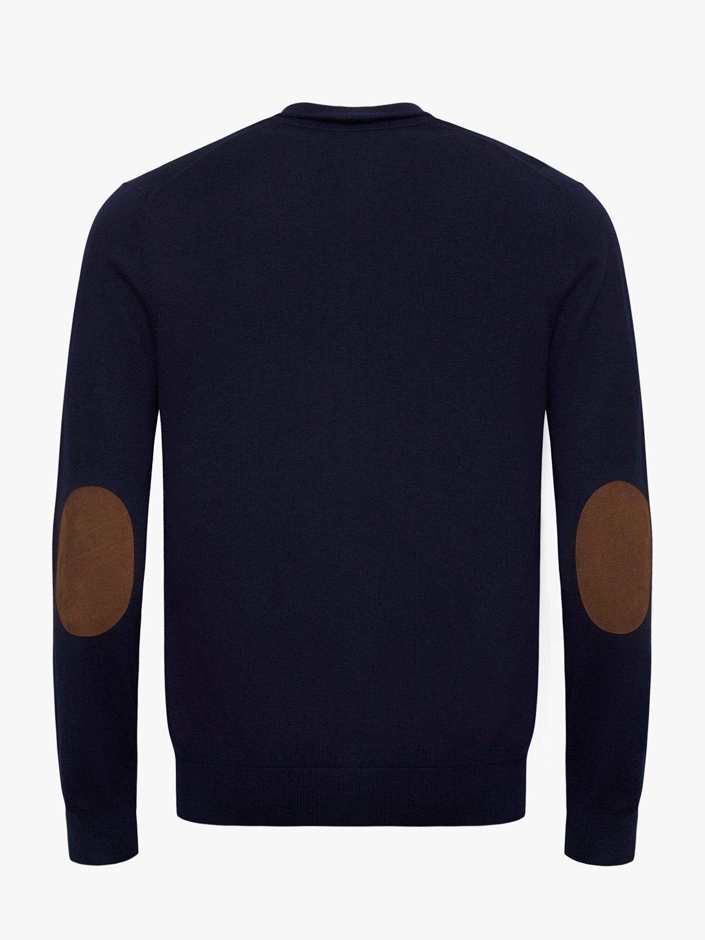 BLUE COTTON PULLOVER WITH REGULAR FIT MR ELBOW PADS. BLUE