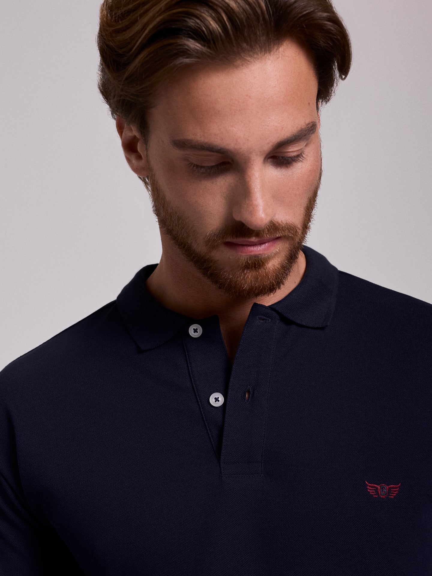 POLO AZUL MANGA CORTA REGULAR FIT MR. AZUL