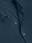 CAMISA LINO AZUL MANGA LARGA SASTRERÍA MARK BELLUCCI