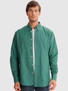 GREEN REGULAR FIT MR SHIRT. BLUE