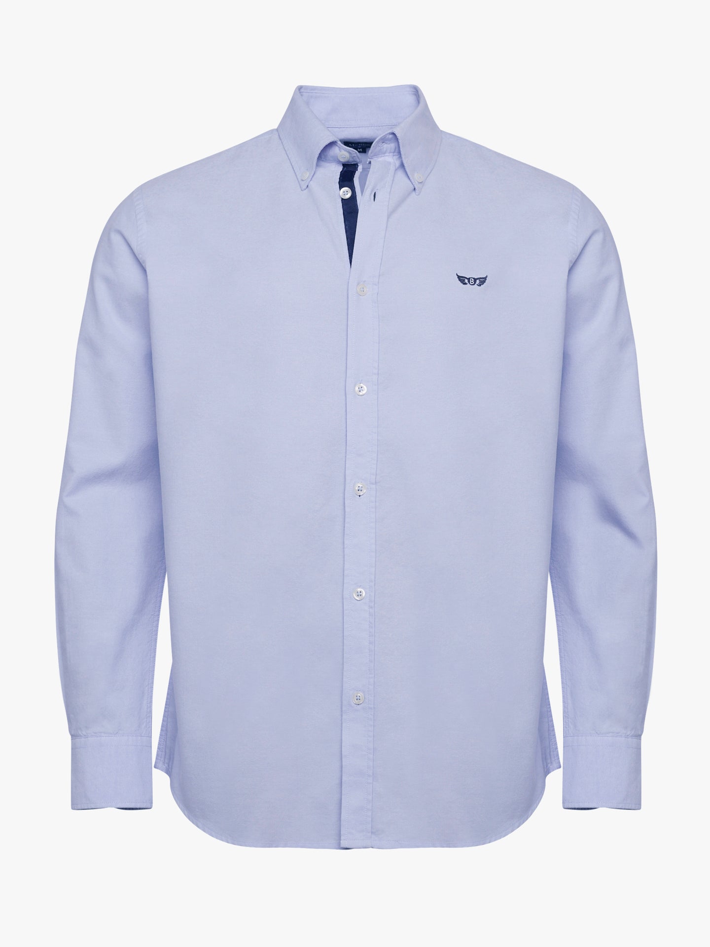 CAMISA ALGODÓN AZUL MANGA LARGA REGULAR FIT MR. AZUL