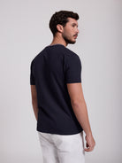 CAMISETA ALGODÓN AZUL MANGA CORTA REGULAR FIT MR. AZUL