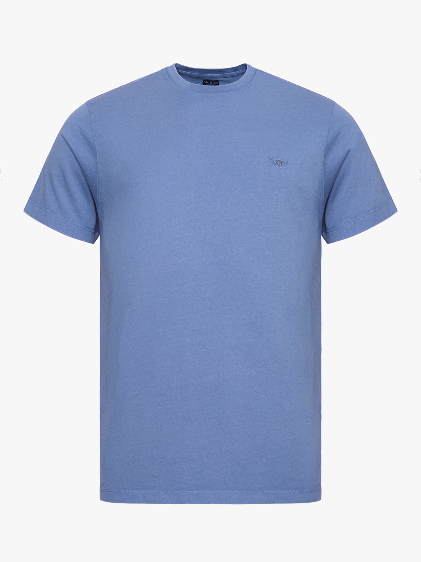 CAMISETA ALGODÓN AZUL MANGA CORTA REGULAR FIT MR. AZUL