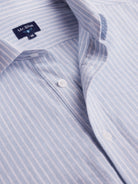 Camisa Regular Fit Lino Azul Mr. Blue