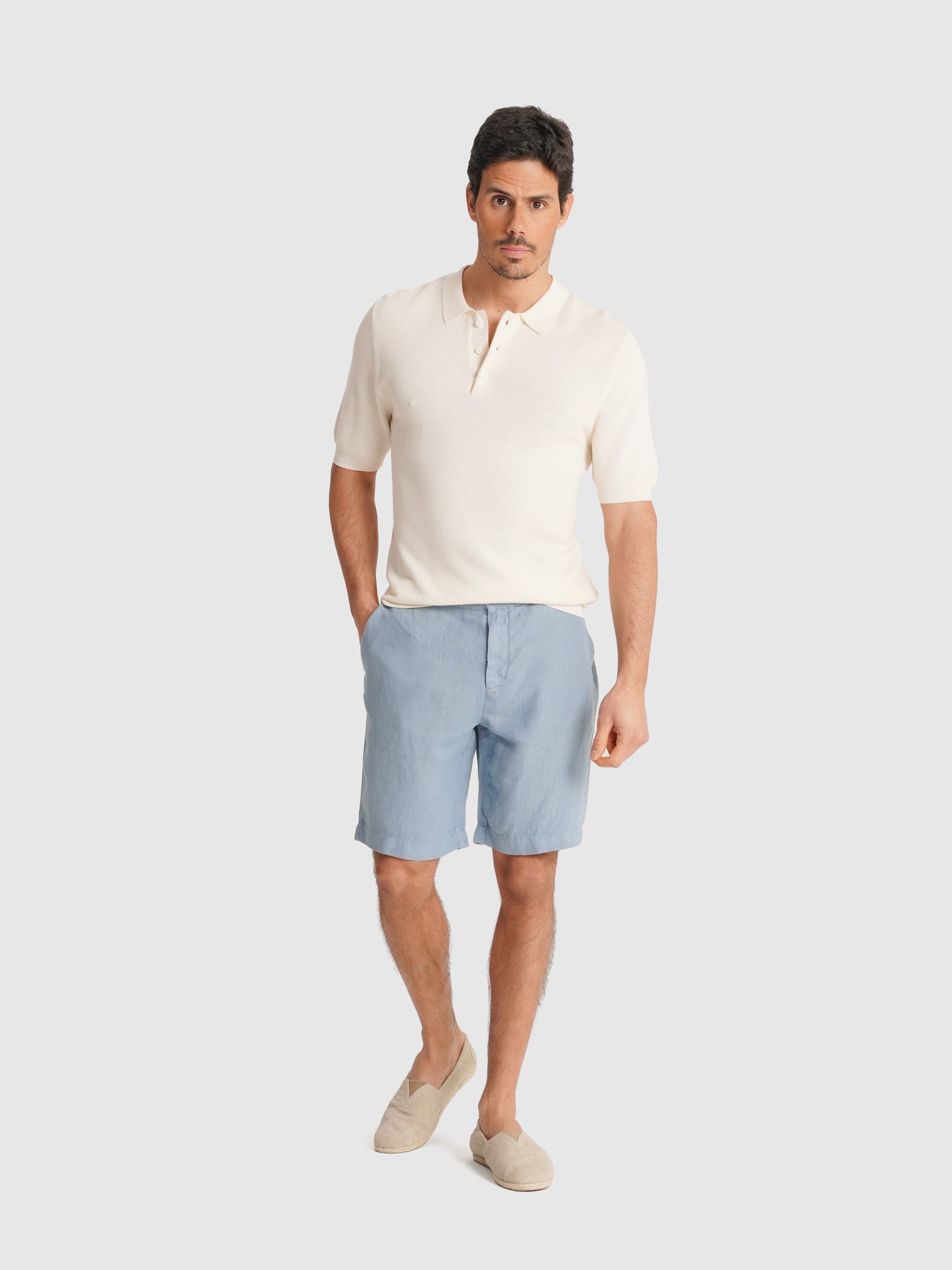 POLO REGULAR FIT BRANCO LISO MARK BELLUCCI