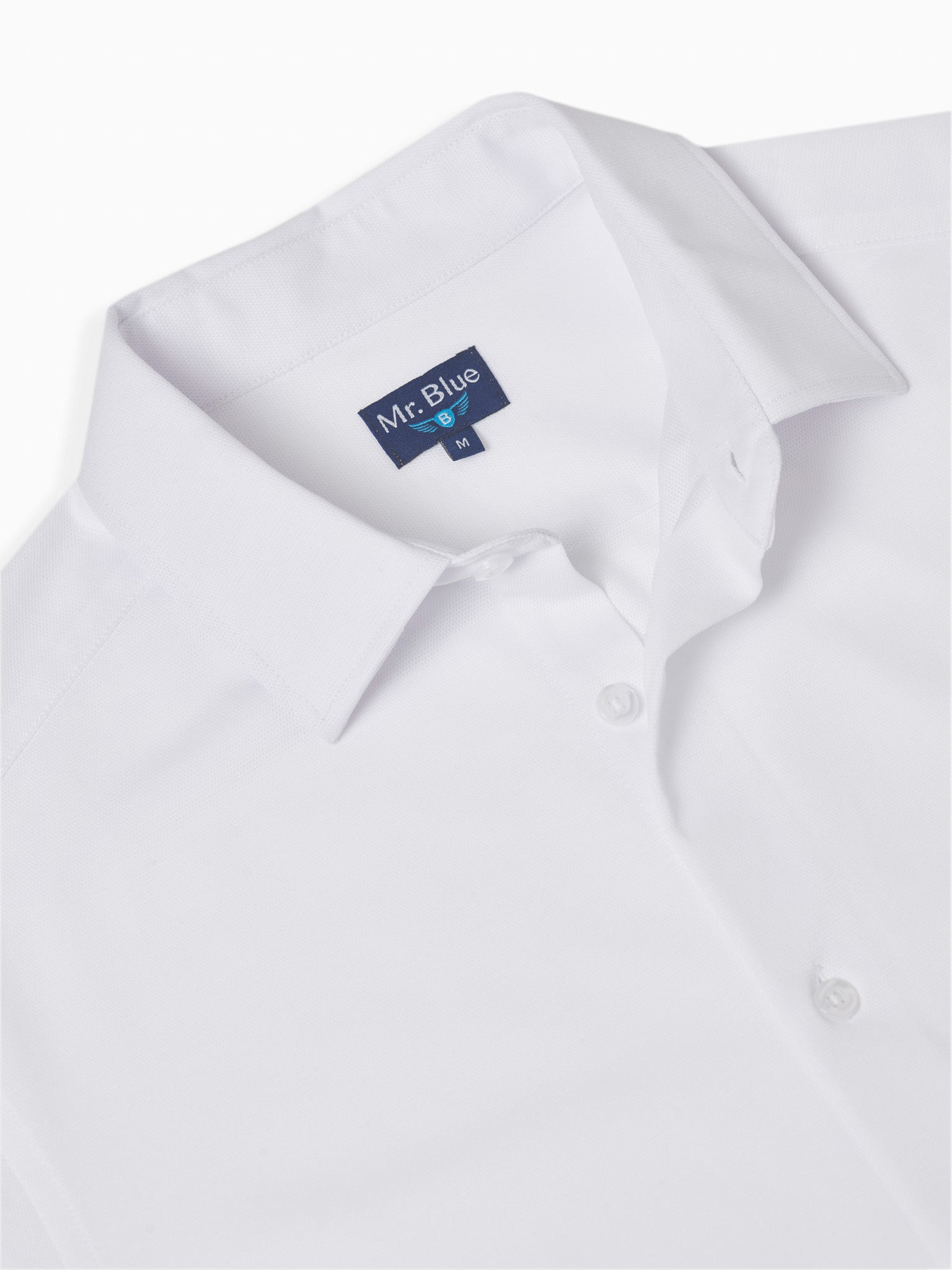 CAMISA BRANCA MANGA COMPRIDA SLIM FIT MR. BLUE