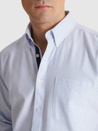 CAMISA MR AZUL MANGA LARGA REGULAR FIT. AZUL