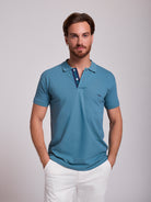 POLO VERDE MANGA CORTA REGULAR FIT MR. AZUL