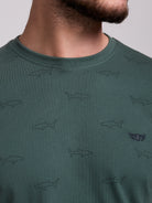 CAMISETA ALGODÓN VERDE MANGA CORTA REGULAR FIT MR. AZUL