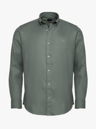 Regular Fit Dobby Green Mr. Blue Shirt