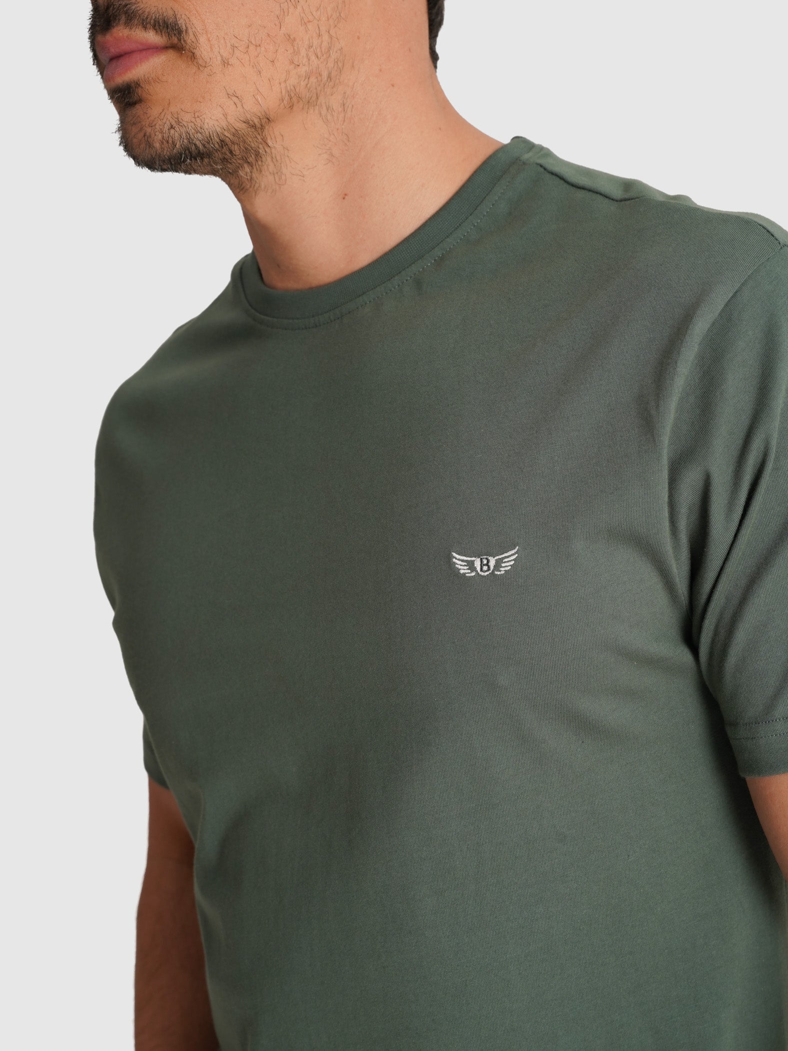 GREEN T-SHIRT SHORT SLEEVE REGULAR FIT MR. BLUE
