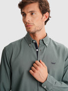 GREEN REGULAR FIT MR SHIRT. BLUE