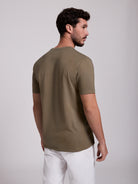 CAMISETA ALGODÓN VERDE MANGA CORTA REGULAR FIT MR. AZUL