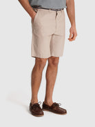 BERMUDA CHAMBRAY BEIGE AJUSTE REGULAR MR. AZUL