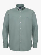 CAMISA ALGODÓN VERDE MANGA LARGA REGULAR FIT MR. AZUL
