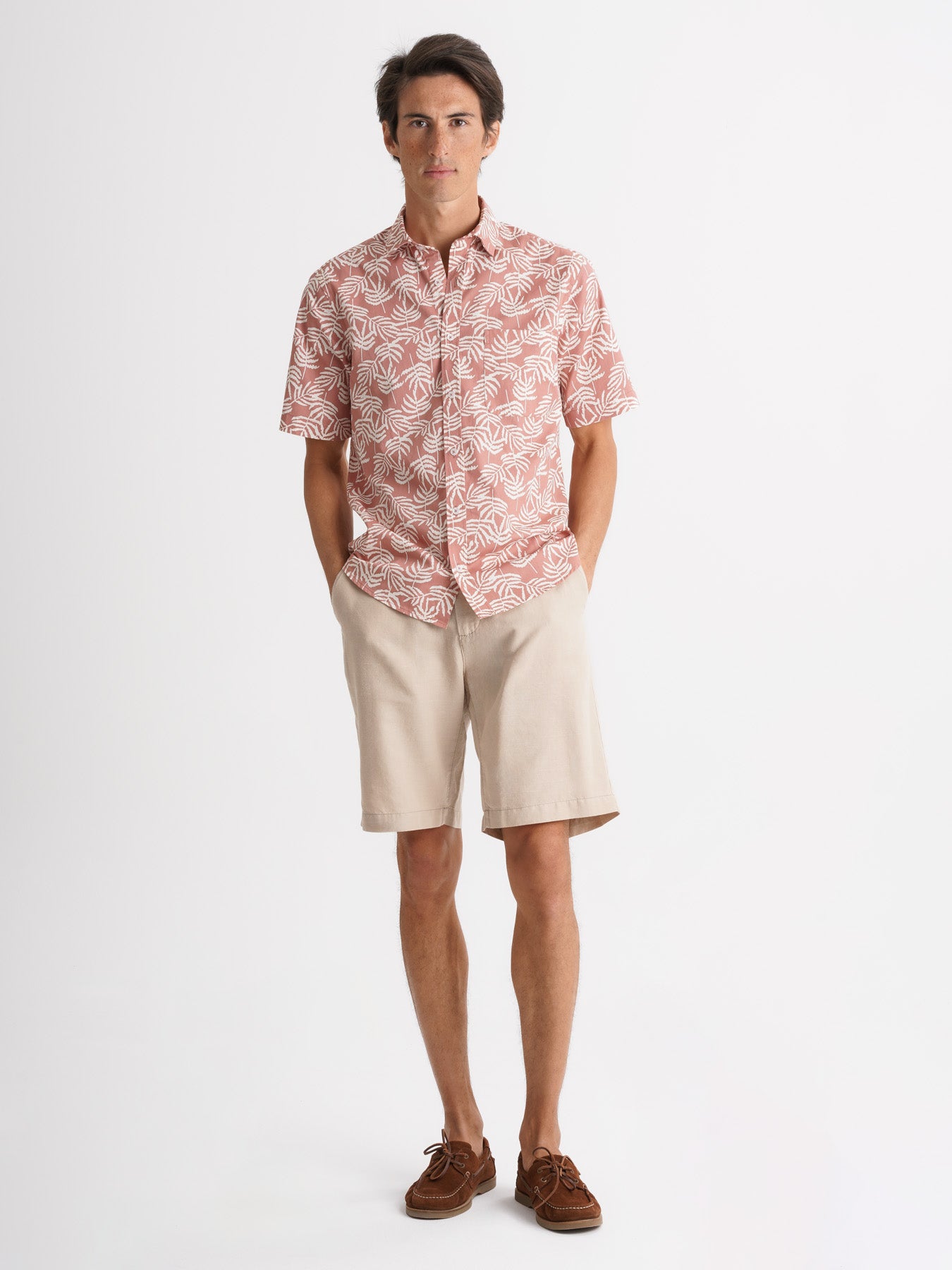 Regular Fit Twill Pink Mr. Blue Shirt