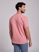 PINK COTTON T-SHIRT SHORT SLEEVE REGULAR FIT MR. BLUE