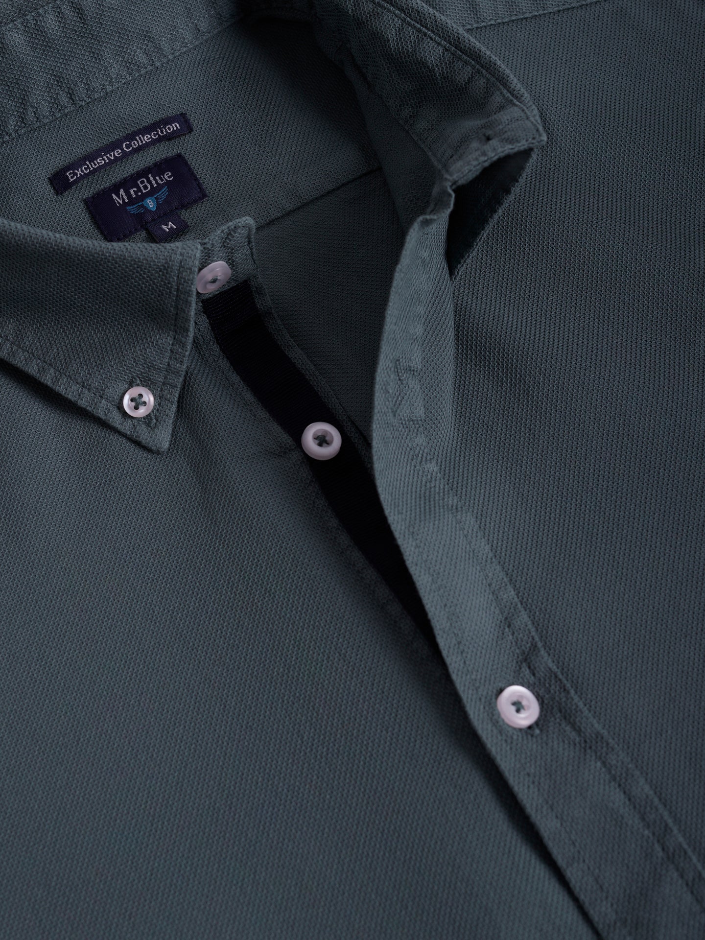 GREEN REGULAR FIT MR SHIRT. BLUE