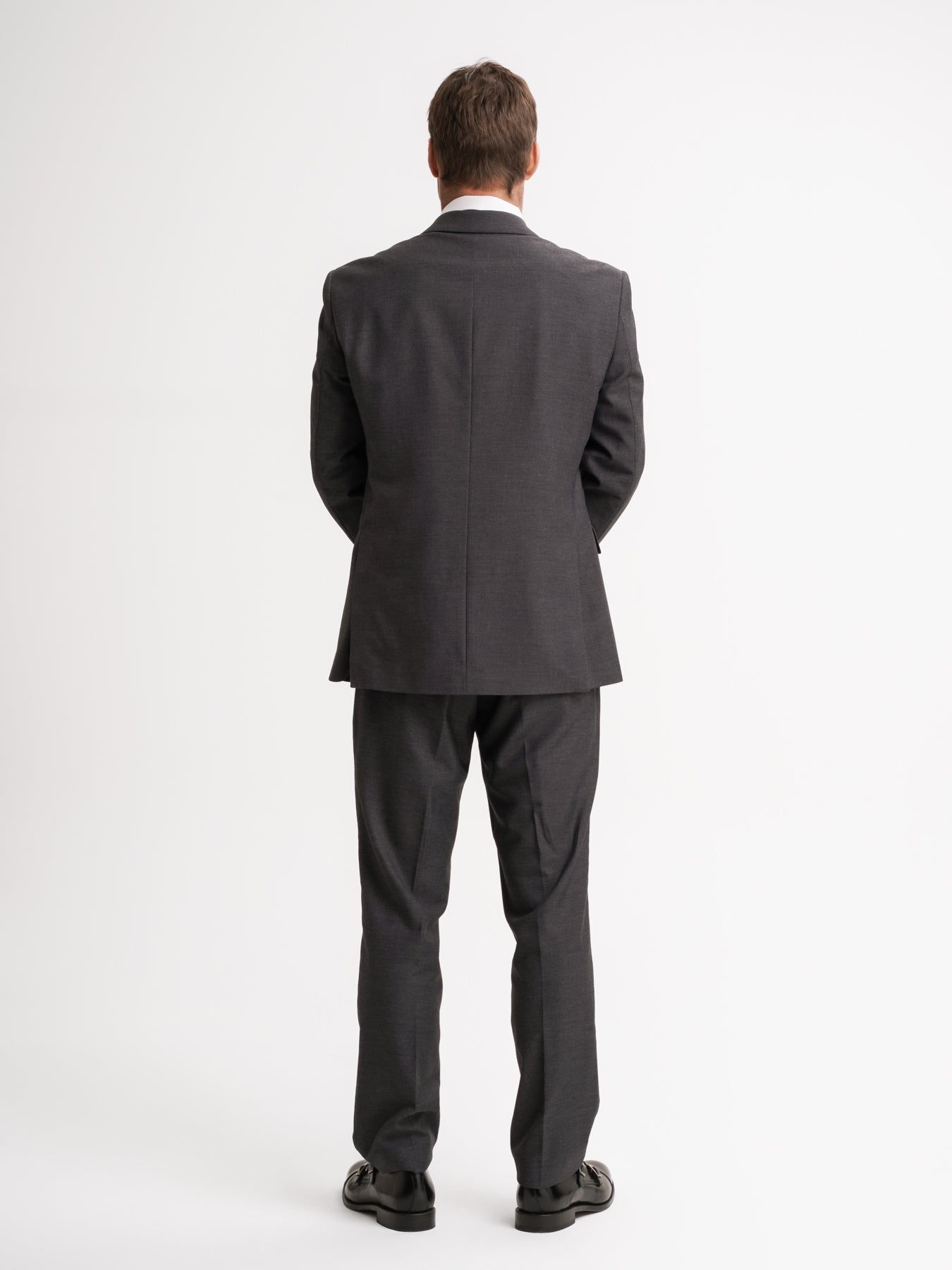 Traje Gris Con Liso Mr. Blue
