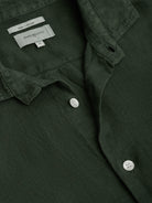 GREEN LINEN SHIRT LONG SLEEVE TAILORED FIT MARK BELLUCCI