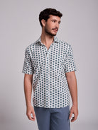 CAMISA LINO AZUL MANGA CORTA REGULAR FIT MR. AZUL