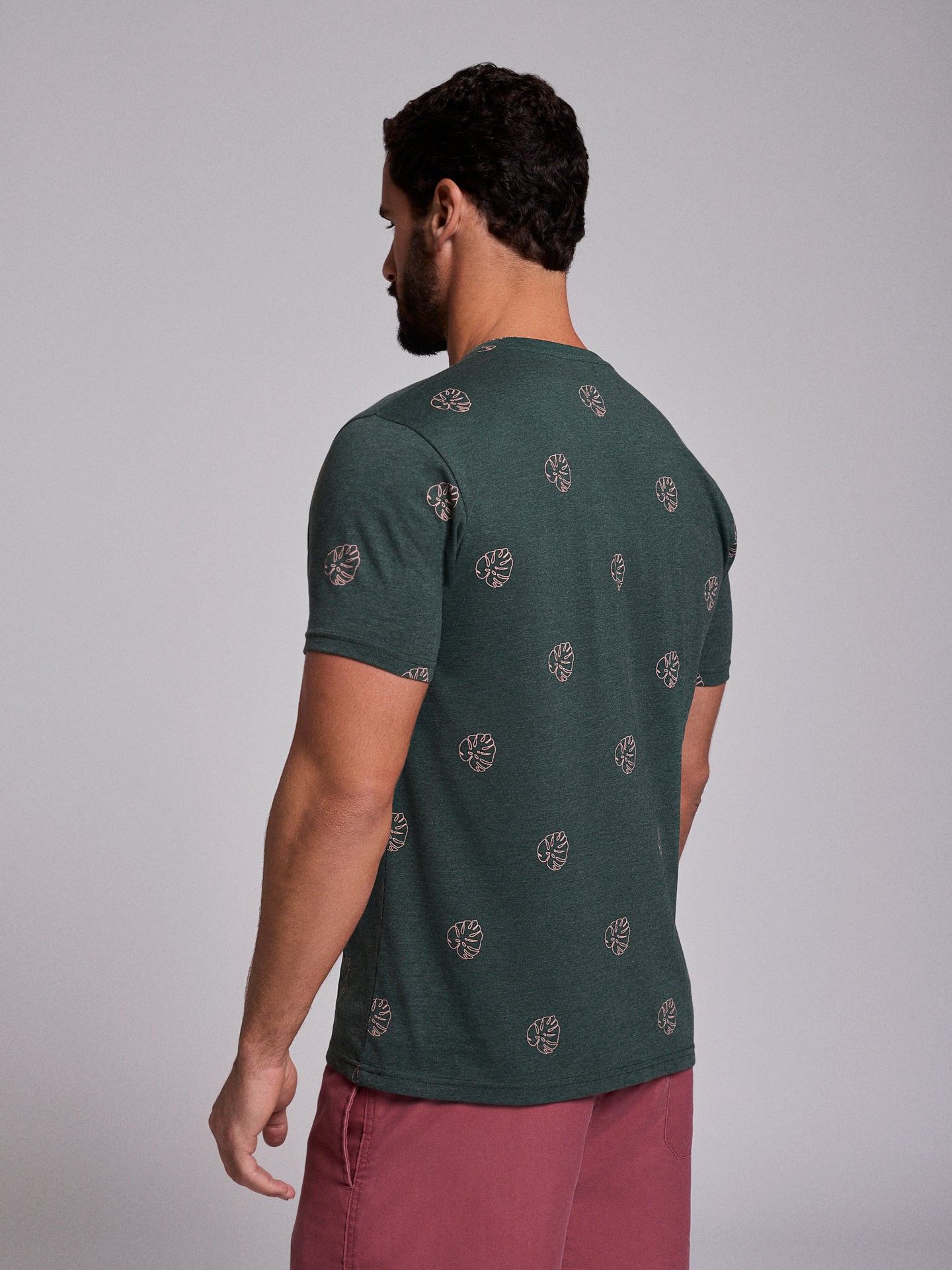 CAMISETA ALGODÓN VERDE MANGA CORTA REGULAR FIT MR. AZUL