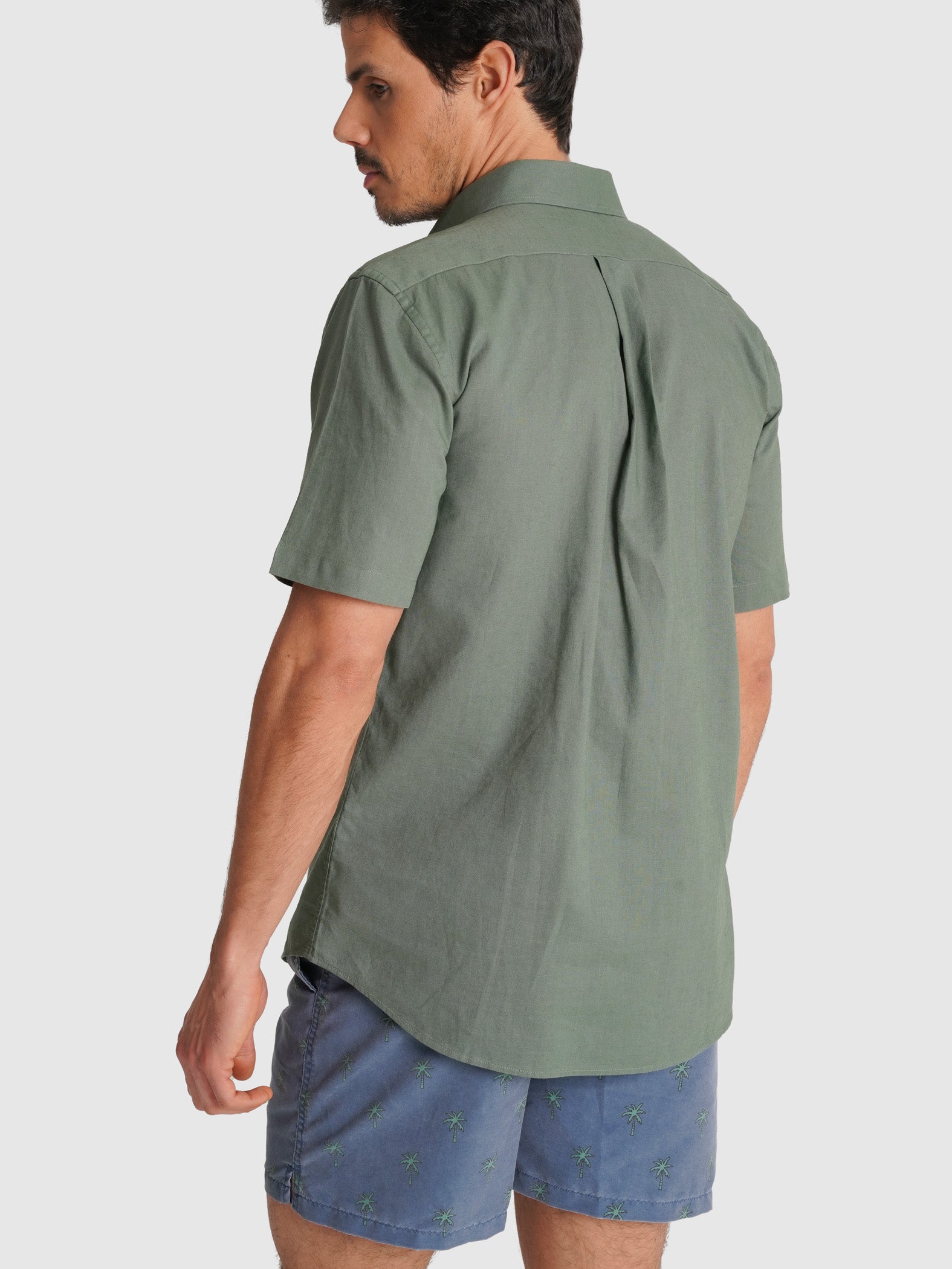 CAMISA VERDE MANGA CORTA REGULAR FIT MR. AZUL