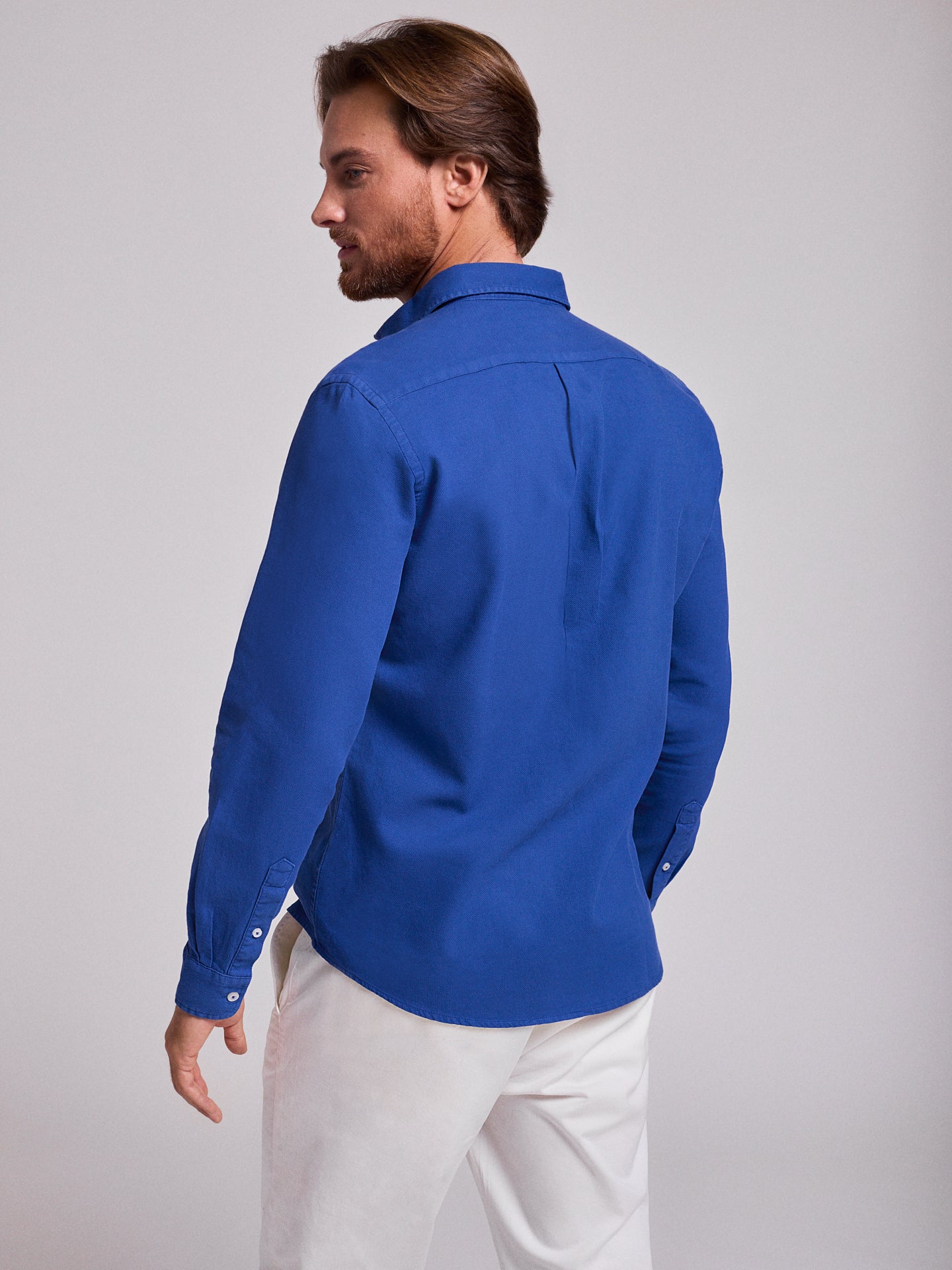 BLUE COTTON SHIRT LONG SLEEVE REGULAR FIT MR. BLUE