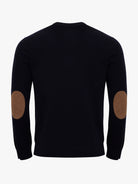 BLUE THIN PULLOVER WITH REGULAR FIT MR ELBOW PADS. BLUE