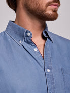 CAMISA AZUL JEANS MANGA LARGA REGULAR FIT MR. AZUL