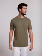 CAMISETA ALGODÓN VERDE MANGA CORTA REGULAR FIT MR. AZUL