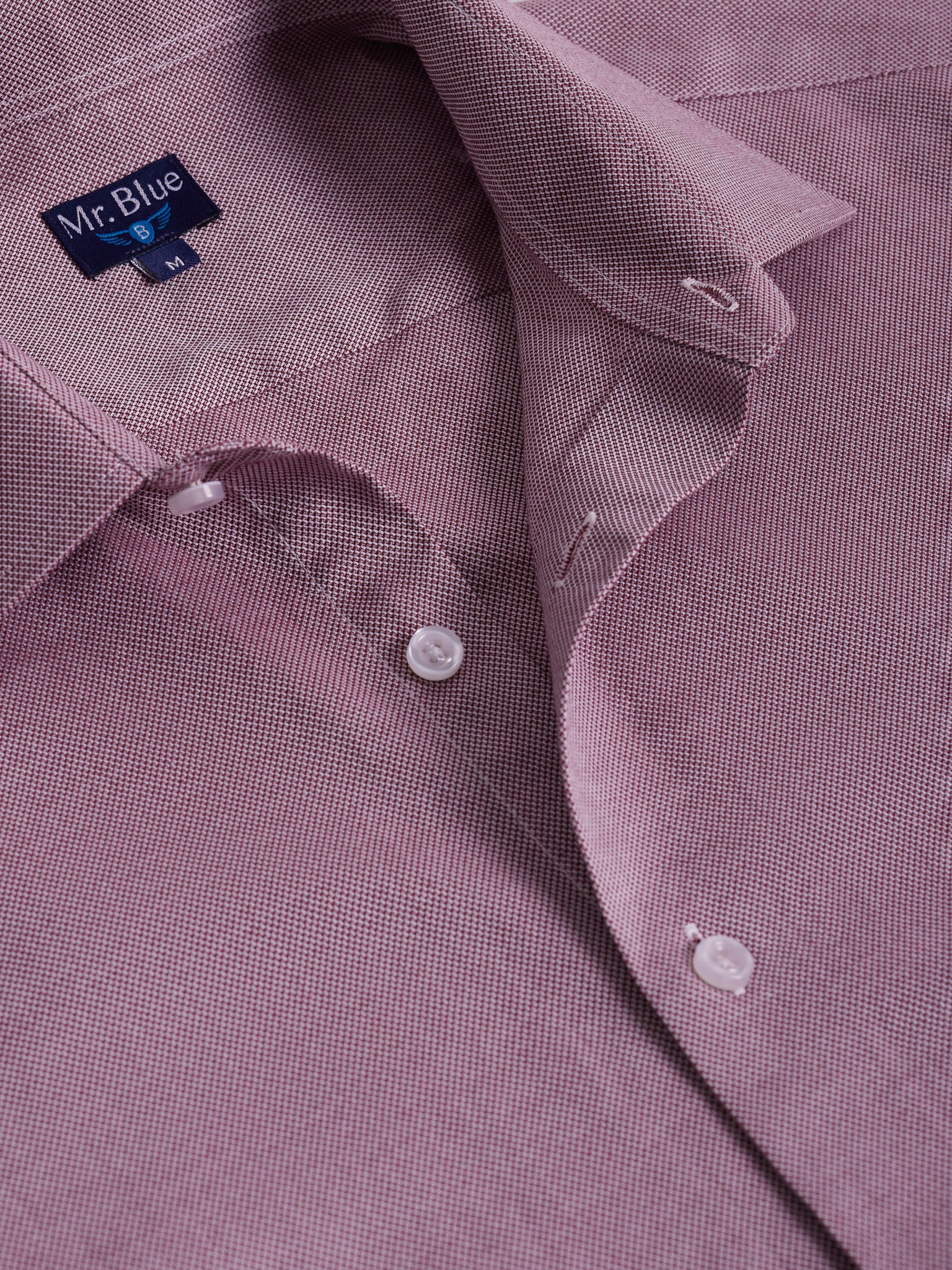 Camisa Algodão Vermelha Manga Comprida Slim Fit Mr. Blue