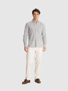 CAMISA MANGA LARGA VERDE REGULAR FIT MR. AZUL